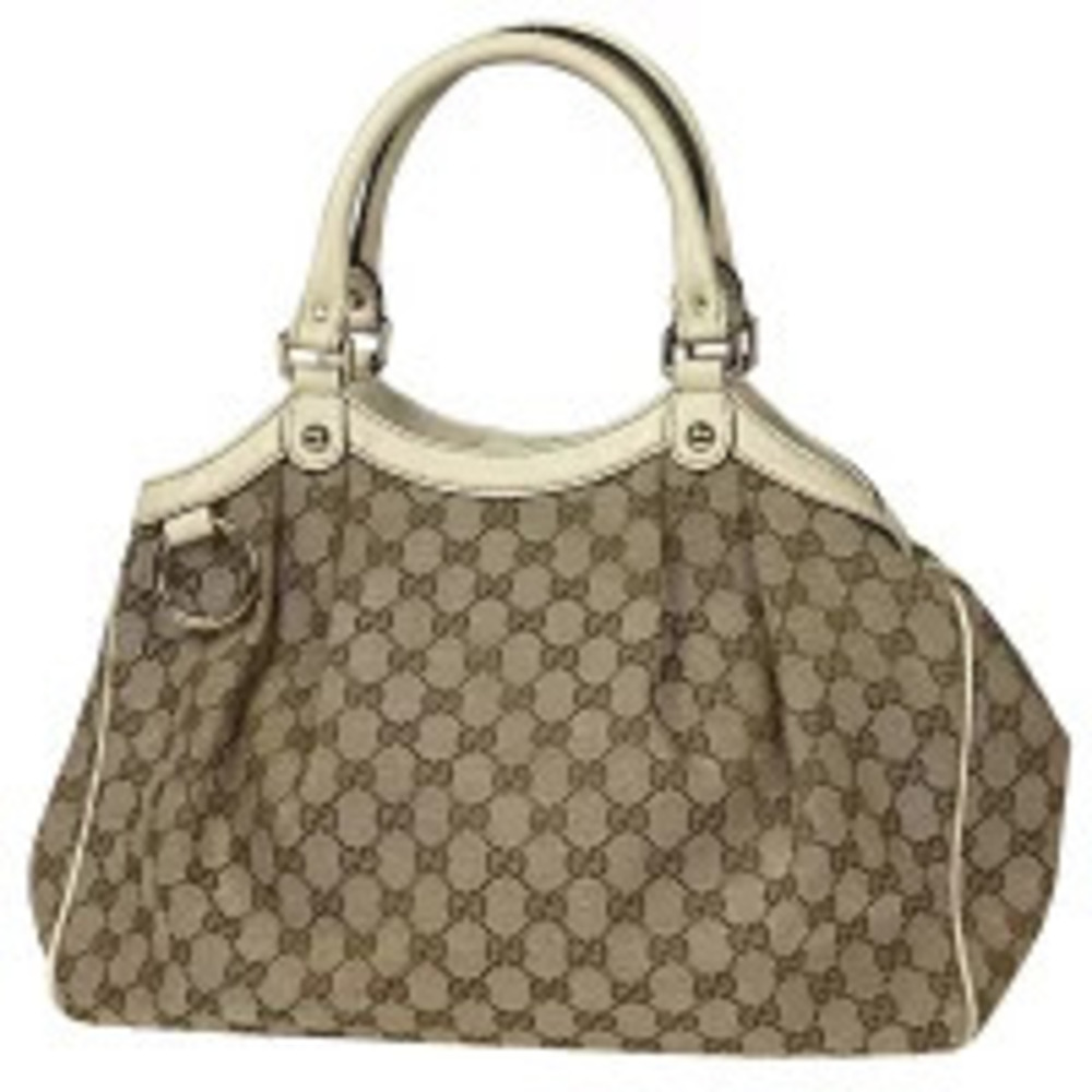 Gucci GG Sukey 2way Shoulder Bag canvas brown white